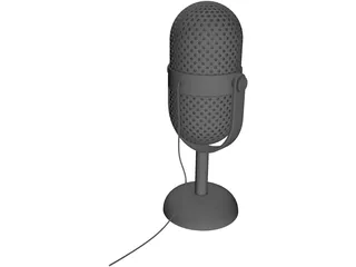 Vintage Microphone 3D Model preview