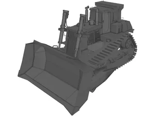 Caterpillar Bulldozer 3D Model preview