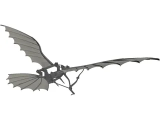 Fly Machine Leonardo Da Vincy 3D Model preview