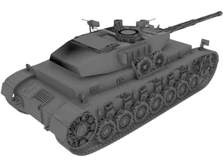 Panzer 3D Model preview