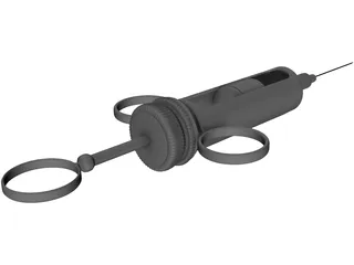 Old Syringe 3D Model preview