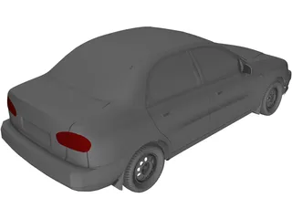 Daewoo Lanos (2000) 3D Model preview