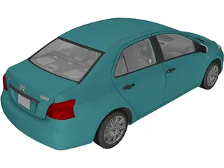 Toyota Yaris Sedan 3D Model preview