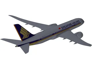 Boeing 787-800 Singapore Airlines 3D Model preview