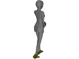 Japanese Girl 3D Model preview