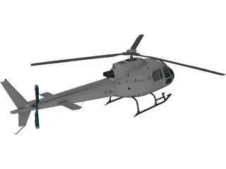 Eurocopter AS-350 Ecureuil 3D Model preview