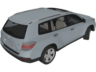 Toyota Highlander (2011) 3D Model preview
