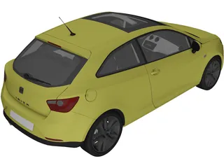 Seat Ibiza (2012) 3D Model preview