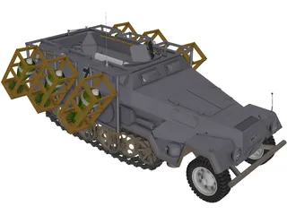 Sd.Kfz. 251/1 Ausf. C Wurfrahmen 3D Model preview