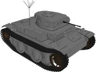 Pz IIL Luchs 3D Model preview