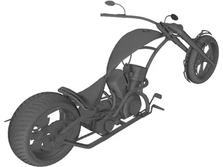 Custom Chopper 3D Model preview