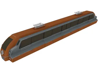 Train Futuristic 3D Model preview