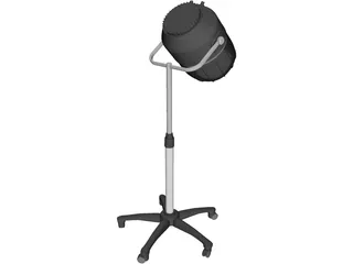 Salon Hairdryer 3D Model preview