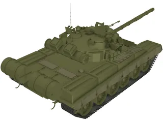 T-80 Russian Tank 3D Model preview