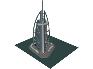 Burj al-Arab 3D Model preview