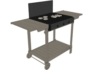 Barbeque Pit 3D Model preview