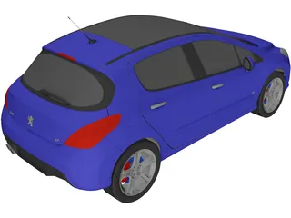 Peugeot 308 GTI 3D Model preview