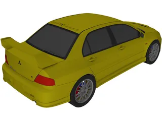Mitsubishi Lancer Evo 8 3D Model preview
