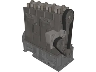 Citroen/Peugeot Engine 3D Model preview