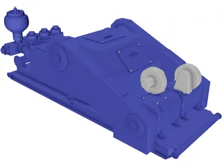 Mud Pump 3D Model preview