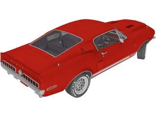 Ford Mustang Shelby GT-500KR (1968) 3D Model preview