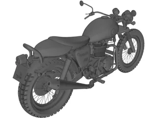 Yamaha 350 Custom 3D Model preview