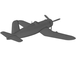 World War Two Fighter Plane 3D Model preview