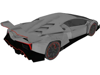 Lamborghini Veneno (2013) 3D Model preview
