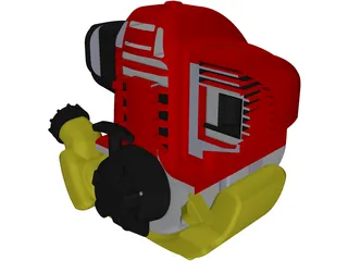 Honda GK100 Engine 3D Model preview
