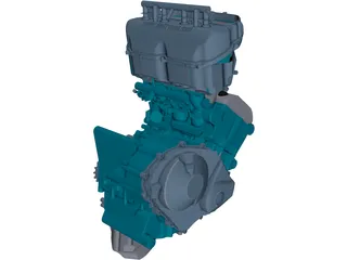 Triumph 675 Engine 3D Model preview