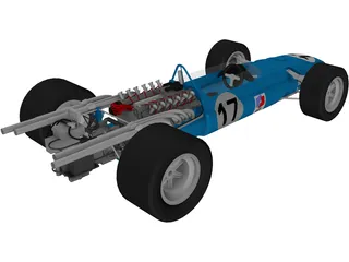 Matra F1 Racing Car (1967) 3D Model preview