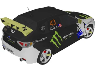 Subaru Impreza WRX STi Ken Block 3D Model preview
