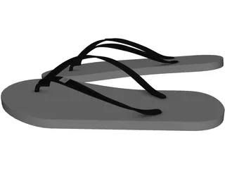 Flipflops 3D Model preview