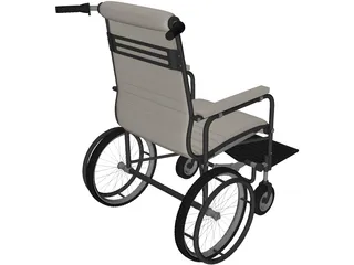 Manual Wheelchair 3D Model preview