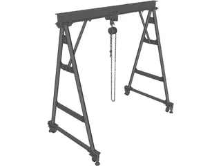 Crane Pont Roulant 3D Model preview
