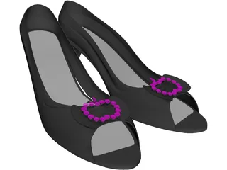 Woman Shoes 3D Model preview