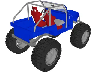 Jeep CJ5 Rock Crawler (1975) 3D Model preview