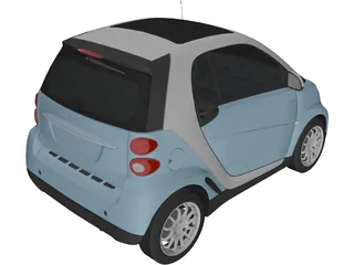 Smart ForTwo [W451] (2011) 3D Model preview