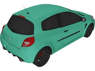 Renault Clio RS 200 Cup (2010) 3D Model preview