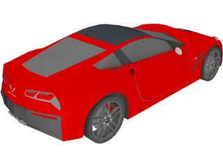 Chevrolet Corvette Z51 Stingray (C7) (2014) 3D Model preview