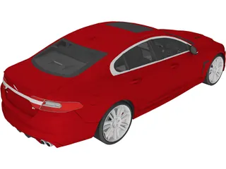 Jaguar XFR (2012) 3D Model preview