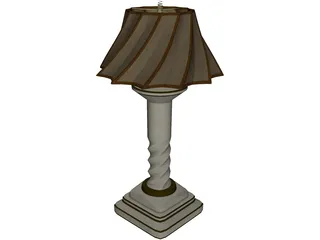 Cream Lamp 3D Model preview