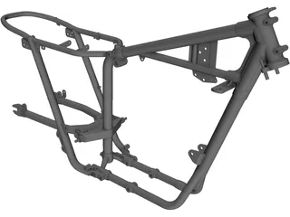 Motorbike Frame 3D Model preview