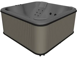 Jacuzzi Bathtub 3D Model preview
