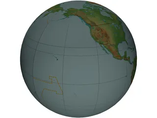Earth Globe 3D Model preview