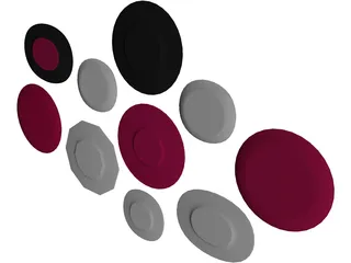 Decorative Plates 3D Model preview