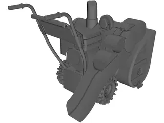 Snow Blower 3D Model preview