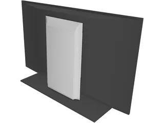 LG Flat TV Screen 3D Model preview