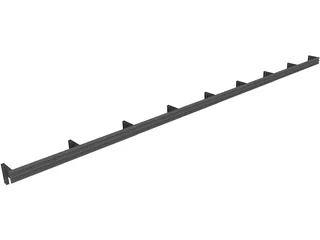 Crash Barrier 3D Model preview
