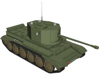 Cruiser Mk VIII Challenger A30 3D Model preview